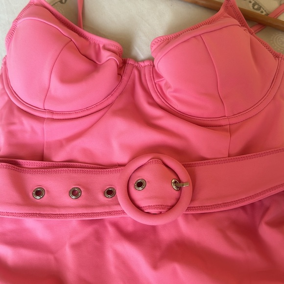 Jonathan Simkhai Belted Underwire One Piece Swimsuit - Picture 4 of 5